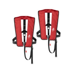 2er-Set 12skipper Automatik-Rettungsweste 300N ISO Mit Harness, Rot