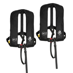 2er-Set 12skipper Rettungsweste 165N ISO Mit Manueller Auslösung, Schwarz