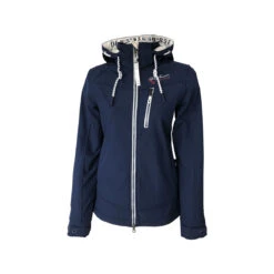 SALE: Dry Fashion Hiddensee Softshell-Jacke Damen Marineblau, Größe 40