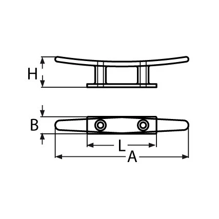 Marinetech Edelstahl-Klampe Flach - Länge 100mm, Lochabstand 25mm 4 Marinetech Edelstahl-Klampe Flach - Länge 100mm, Lochabstand 25mm – Bild 2