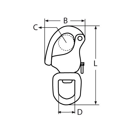 Marinetech Edelstahl-Schnappschäkel Mit Wirbelauge - Länge 87mm 4 Marinetech Edelstahl-Schnappschäkel Mit Wirbelauge - Länge 87mm – Bild 2