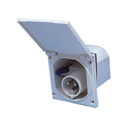 Einbaustecker CEE 220V - Elfenbein