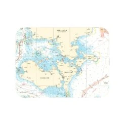 Tischset Mit Seekarte - Südlich Seeland - Maße 40 X 30cm