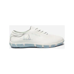 TBS Jazaru Bootsschuh Damen Weiß-hellblau, Größe 42