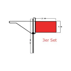 Roter Windfahnen-Verklicker - Regatta - 3er Set