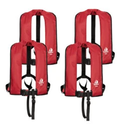 4er-Set 12skipper Automatik-Rettungsweste 165N ISO, Rot