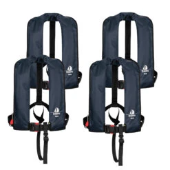 4er-Set 12skipper Automatik-Rettungsweste 165N ISO, Marineblau