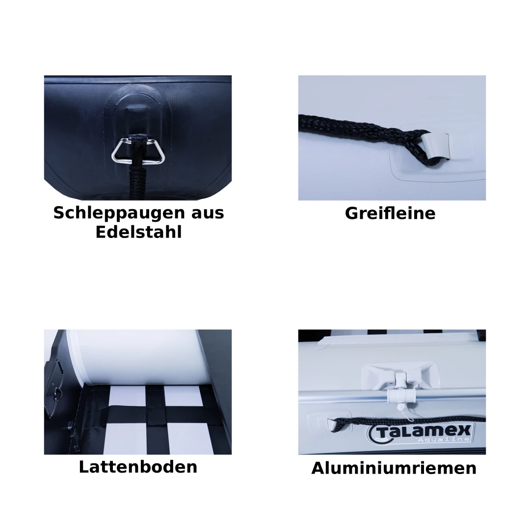 Talamex Aqualine QLS230 Schlauchboot Mit Lattenboden, Länge 2,30m, Grau 8 Talamex Aqualine QLS230 Schlauchboot Mit Lattenboden, Länge 2,30m, Grau – Bild 6