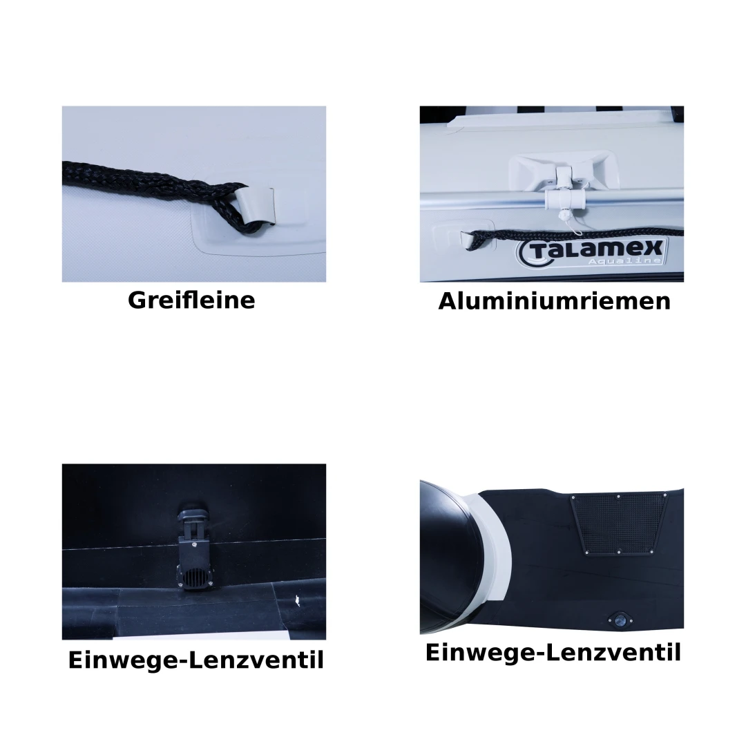 Talamex Aqualine QLA350 Schlauchboot Mit Luftboden, Länge 3,50m, Grau 6 Talamex Aqualine QLA350 Schlauchboot Mit Luftboden, Länge 3,50m, Grau – Bild 4